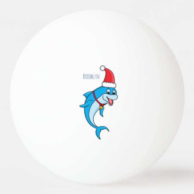 Balle De Ping Pong Dauphin mignon avec dessin animé du chapeau du Pèr (Devant)