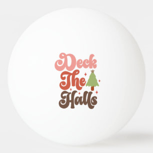 Balle De Ping Pong Deck Halls Retro Vacances de Noël Super
