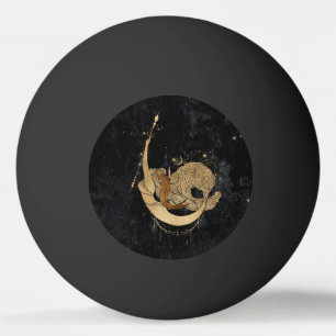 Balle De Ping Pong Déesse du Zodiaque Astrologie de Capricorne d'or