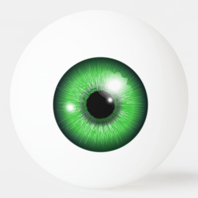 Balle De Ping Pong Déplaisant Green Eyeball Iris Funny Table Ball (Devant)