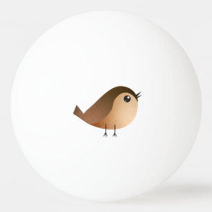 Balle De Ping Pong Dessin animé d'oiseau moineau