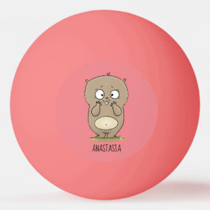 Balle De Ping Pong Dessin d'adorable hamster