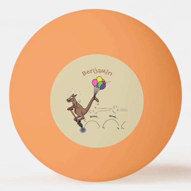 Balle De Ping Pong Dessin d'humour australien kangourou (Devant)