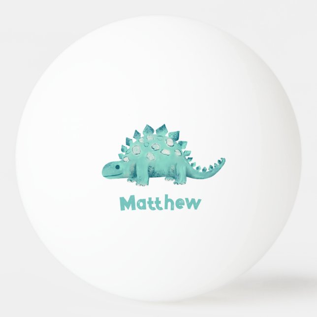 Balle De Ping Pong Dinosaur Stegosaurus Prénom (Devant)