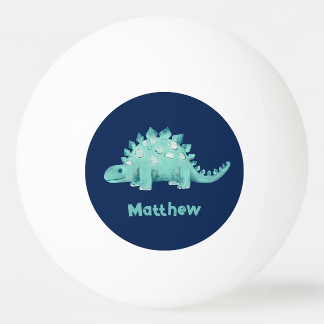 Balle De Ping Pong Dinosaur Stegosaurus Prénom (Devant)