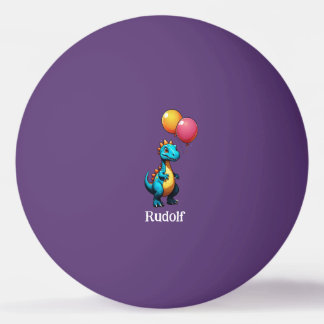 Balle De Ping Pong dinosaure bleu avec ballons