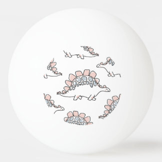 Balle De Ping Pong Dinosaures de Doodle : Amusant Dessiné À La Main.