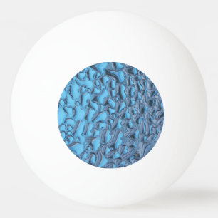 Balle De Ping Pong Doux gouttes de pluie sur verre bleu