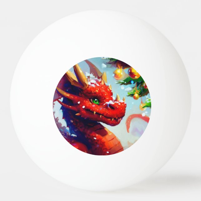 Balle De Ping Pong Dragon de Noël (2) (Devant)