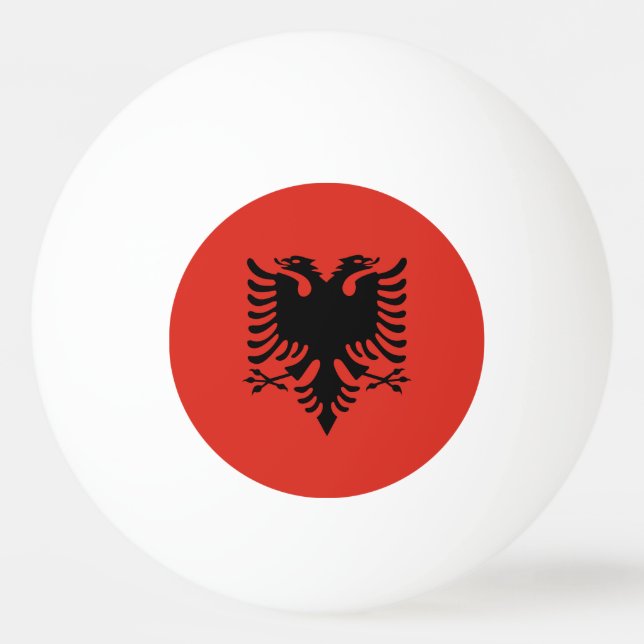 Balle De Ping Pong Drapeau albanais (Devant)