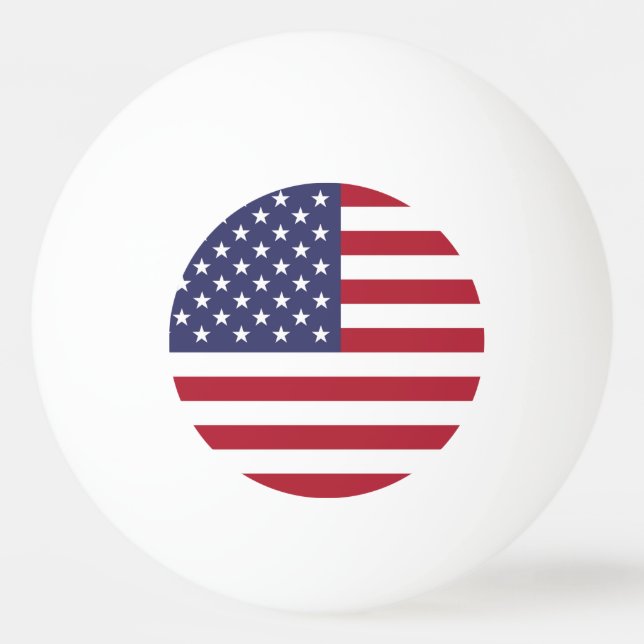 Balle De Ping Pong Drapeau américain américain (Devant)