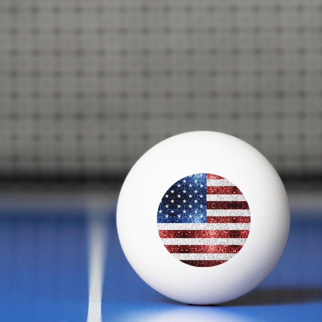Balle De Ping Pong drapeau américain rouge blanc brillant parties sci (Filet)