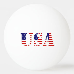 Balle De Ping Pong drapeau américain - texte des Etats-Unis