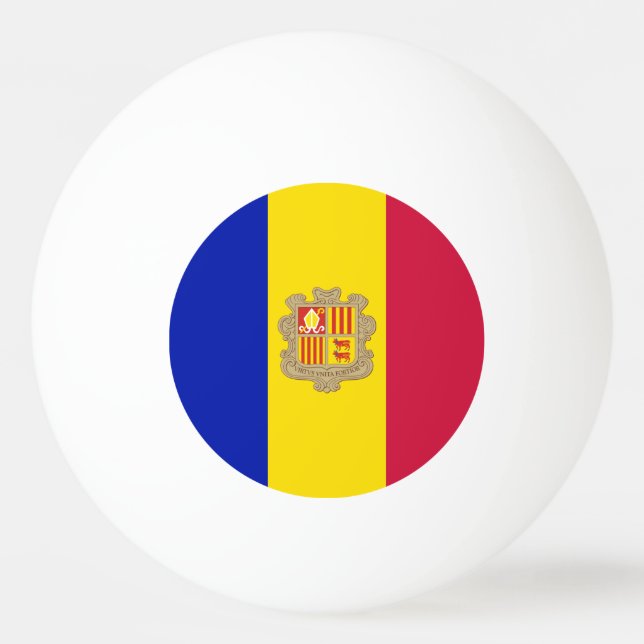 Balle De Ping Pong Drapeau andorran (Devant)