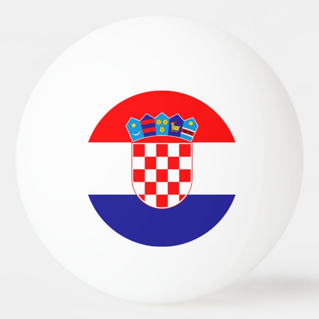 Balle De Ping Pong Drapeau croate (Devant)