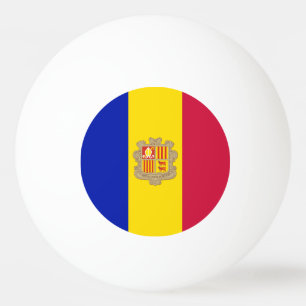 Balle De Ping Pong Drapeau d'Andorre patriotique