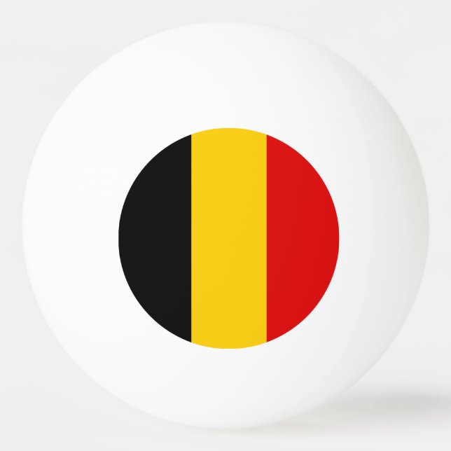 Balle De Ping Pong Drapeau de Belgique (Devant)