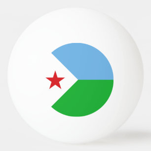 Balle De Ping Pong Drapeau de Djibouti