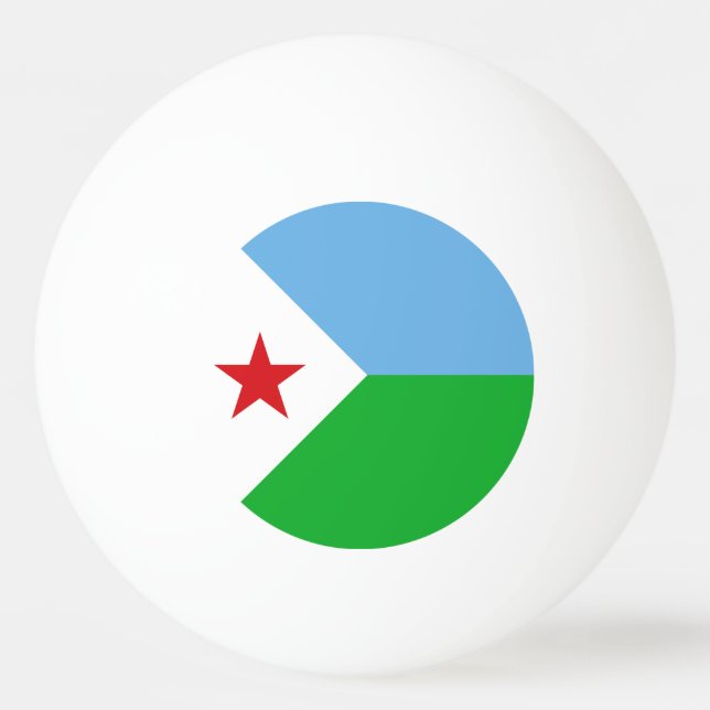 Balle De Ping Pong Drapeau de Djibouti (Devant)