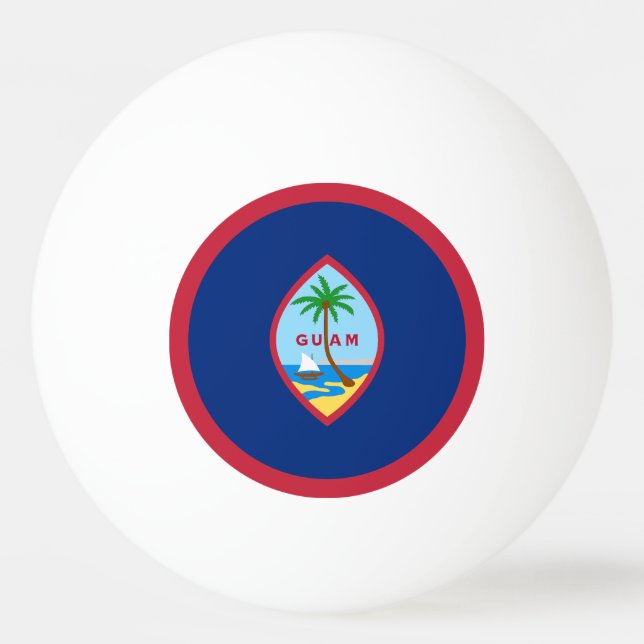 Balle De Ping Pong Drapeau de Guam (Devant)