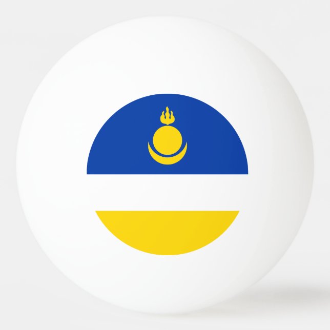 Balle De Ping Pong Drapeau de la Buryatia patriotique (Dos)