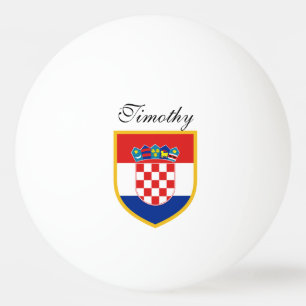 Balle De Ping Pong Drapeau de la Croatie personnalisé