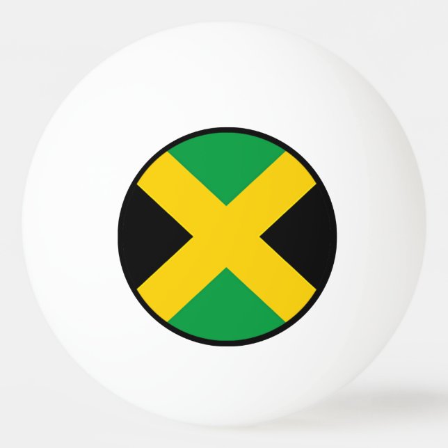Balle De Ping Pong Drapeau de la Jamaïque (Dos)