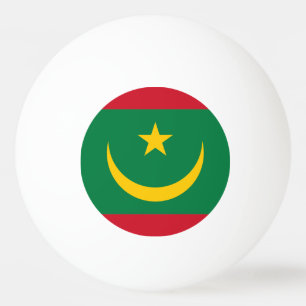 Balle De Ping Pong Drapeau de la Mauritanie