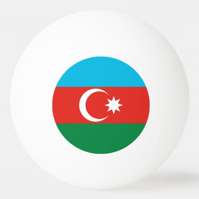 Balle De Ping Pong Drapeau de l'Azerbaïdjan (Devant)