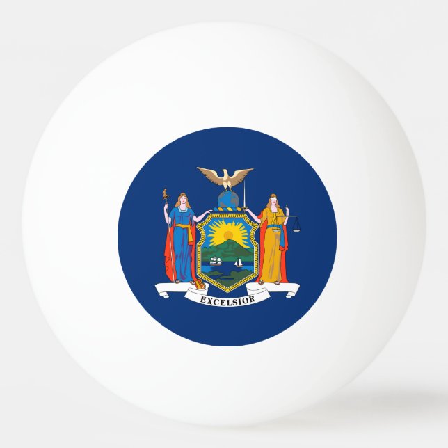 Balle De Ping Pong Drapeau de l'État de New York (Devant)