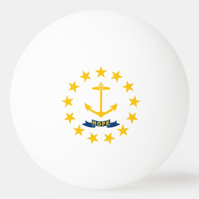 Balle De Ping Pong Drapeau de l'État de Rhode Island (Devant)