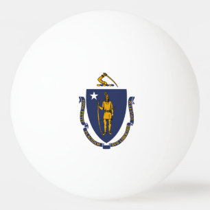 Balle De Ping Pong Drapeau de l'État du Massachusetts