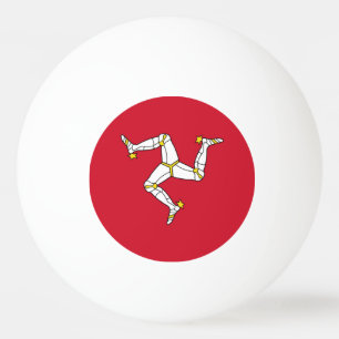 Balle De Ping Pong Drapeau de l'île de Man