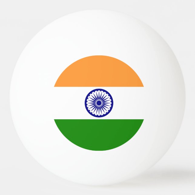 Balle De Ping Pong Drapeau de l'Inde (Devant)