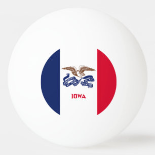 Balle De Ping Pong Drapeau de l'Iowa