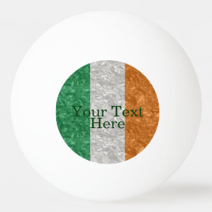 Balle De Ping Pong Drapeau de l'Irlande - froissé