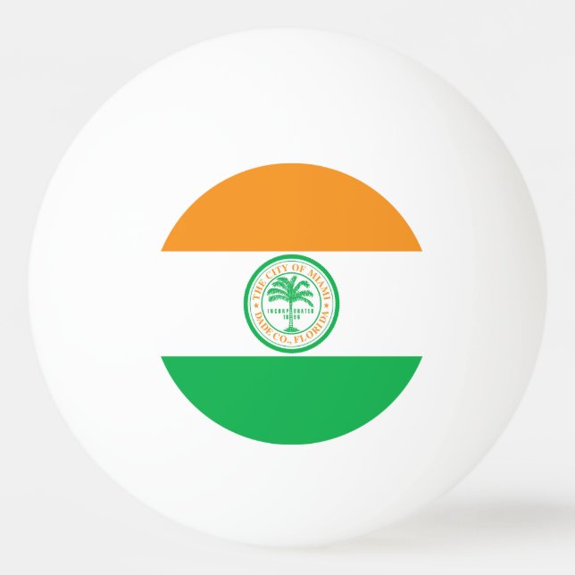 Balle De Ping Pong Drapeau de Miami, Floride Ping-Pong Ball (Devant)