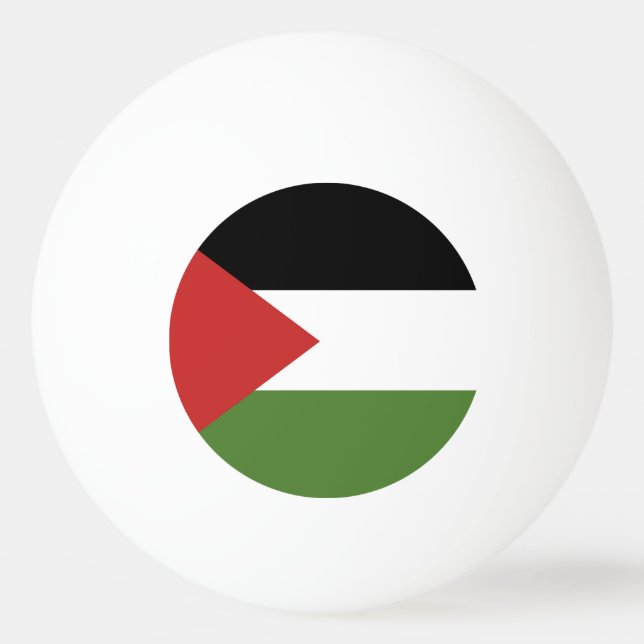 Balle De Ping Pong Drapeau de Palestine (Devant)