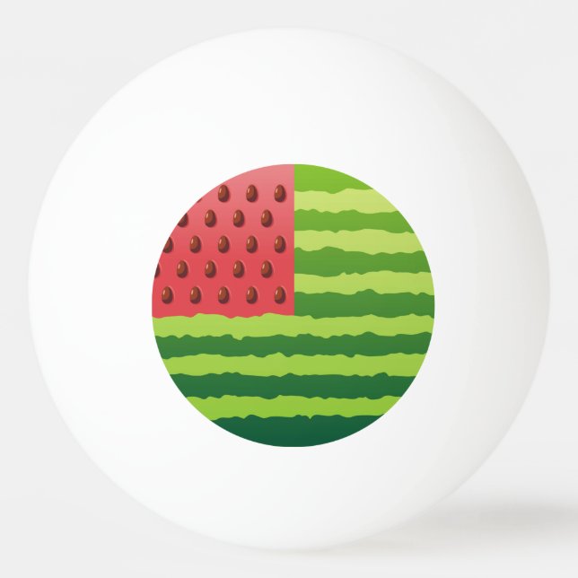 Balle De Ping Pong Drapeau de pastèque (Devant)