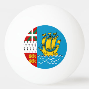 Balle De Ping Pong Drapeau de Saint-Pierre-et-Miquelon