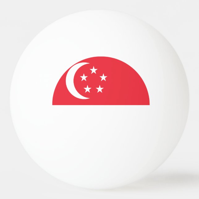 Balle De Ping Pong Drapeau de Singapour (Devant)