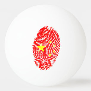 Balle De Ping Pong Drapeau d'empreinte digitale de contact de Chinois