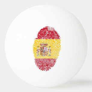 Balle De Ping Pong Drapeau d'empreinte digitale de contact d'Espagnol