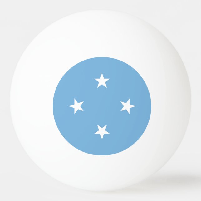 Balle De Ping Pong Drapeau des États fédérés de Micronésie (Devant)