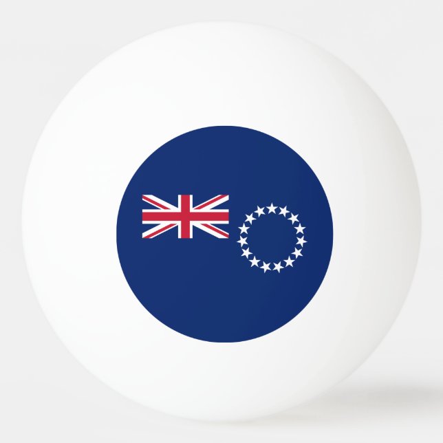 Balle De Ping Pong Drapeau des Îles Cook (Devant)