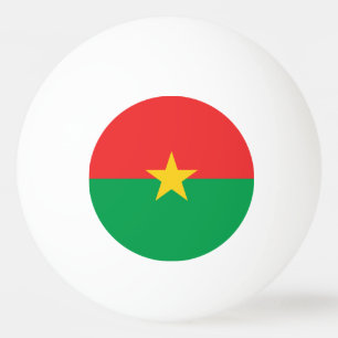 Balle De Ping Pong Drapeau du Burkina Faso patriotique