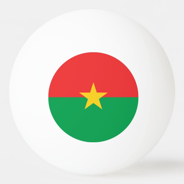 Balle De Ping Pong Drapeau du Burkina Faso patriotique (Dos)