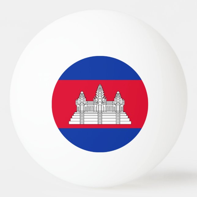 Balle De Ping Pong Drapeau du Cambodge patriotique (Dos)