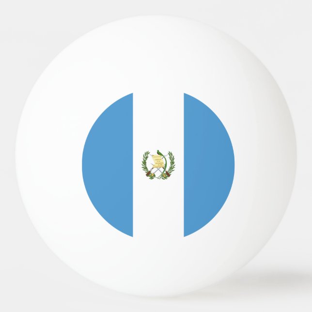 Balle De Ping Pong Drapeau du Guatemala (Devant)