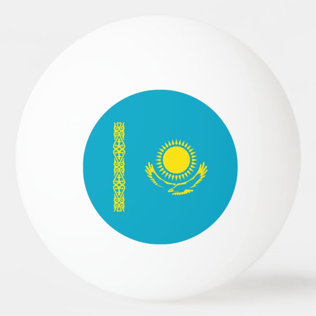 Balle De Ping Pong Drapeau du Kazakhstan (Devant)